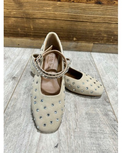 Baleriny cyrkonie By o la la...! beżowe