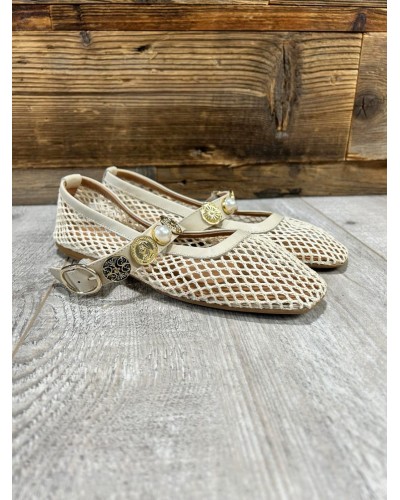 Baleriny siateczka By o la la...! beżowe