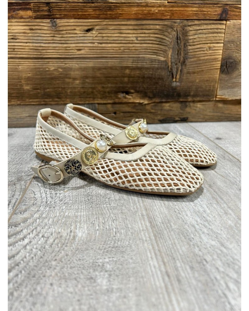 Baleriny siateczka By o la la...! beżowe