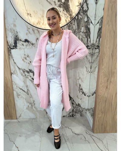 Kardigan perła By o la la...! różowy
