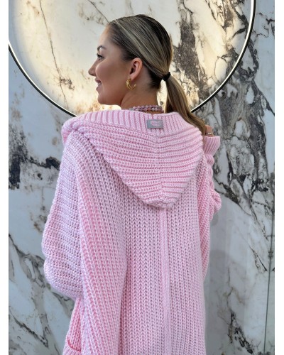 Kardigan perła By o la la...! różowy