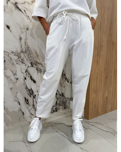 Spodnie troczki By o la la...! śmietankowe