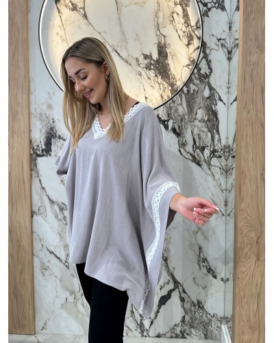 Bluzka boho By o la la...! szara