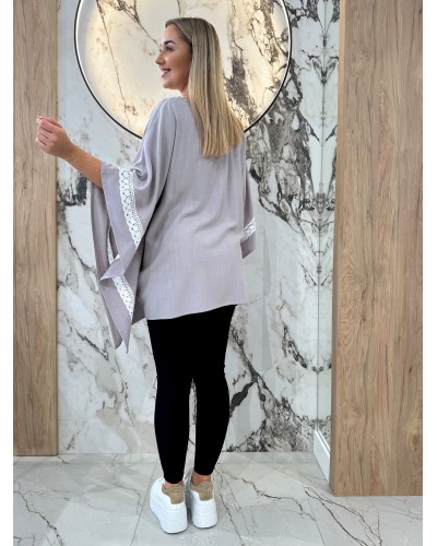 Bluzka boho By o la la...! szara