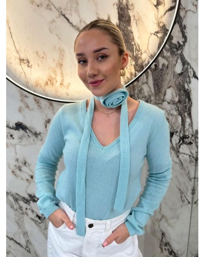 Sweter róża By o la la...! miętowy