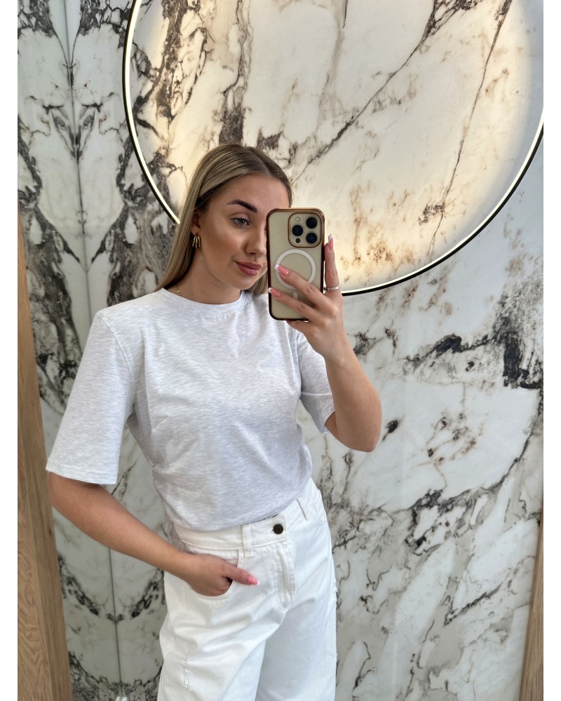 T-shirt marszczony poduszki By o la la...! szary