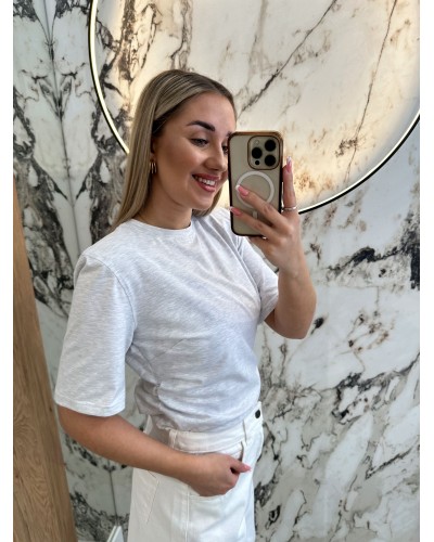 T-shirt marszczony poduszki By o la la...! szary