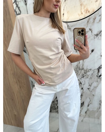 T-shirt marszczony poduszki By o la la...! beżowy