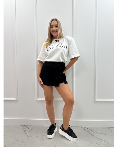 Spódnico-spodenki róże Belluci czarne