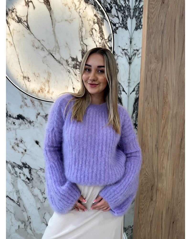 Sweter moher Yarn wrzosowy