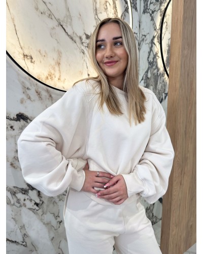 Komplet dresowy ocieplany EMO beżowy