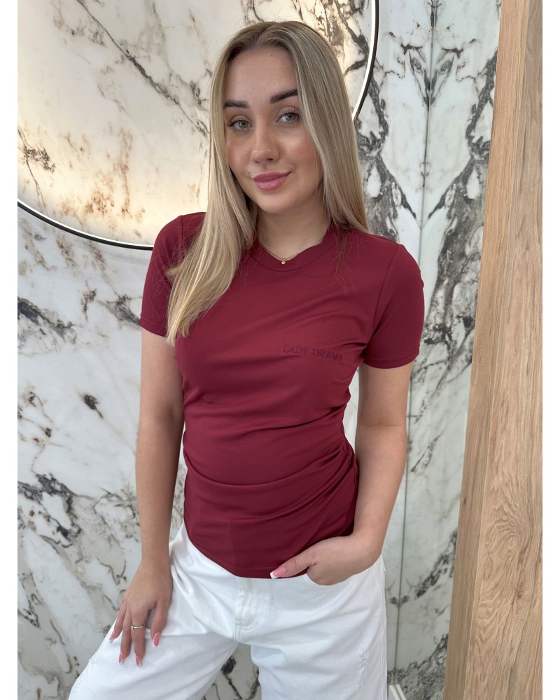 T-shirt Lady Drama bordowy