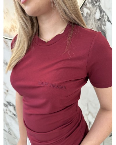 T-shirt Lady Drama bordowy