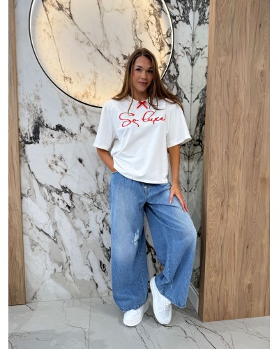 T-shirt So Luxe La Milla śmietanowo - czerwony