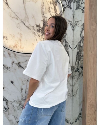 T-shirt So Luxe La Milla śmietanowo - czerwony