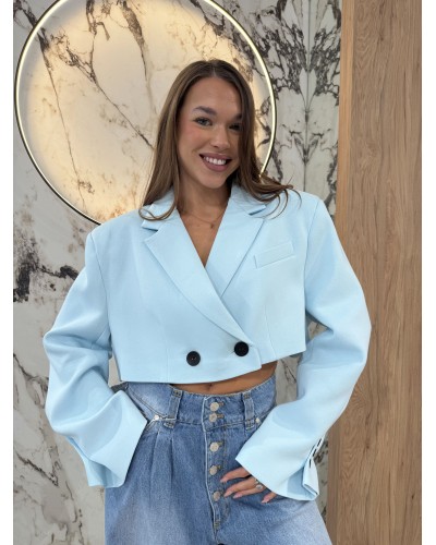 Marynarka krótka dresowa EMO błękitna