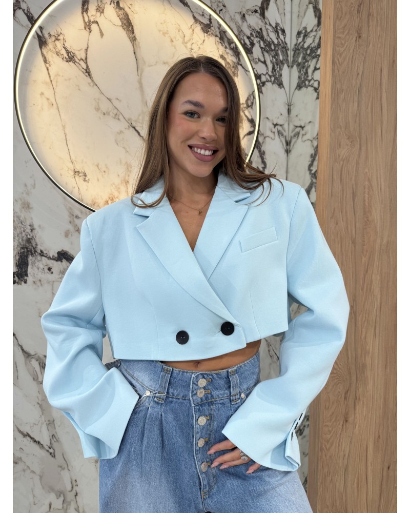 Marynarka krótka dresowa EMO błękitna