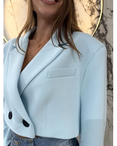 Marynarka krótka dresowa EMO błękitna