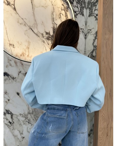 Marynarka krótka dresowa EMO błękitna