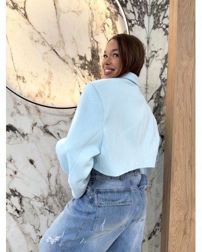 Marynarka krótka dresowa EMO błękitna