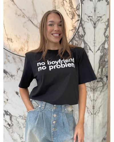 T-shirt No Boyfriend La Milla biały czarny