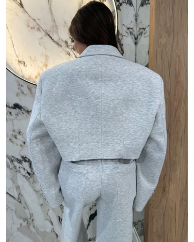 Komplet dresowy z marynarką EMO szary