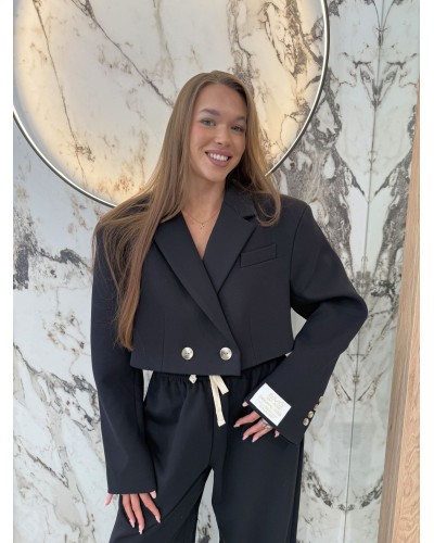 Komplet dresowy z marynarką EMO czarny