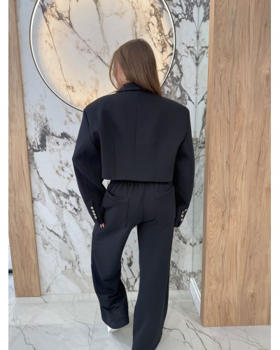 Komplet dresowy z marynarką EMO czarny