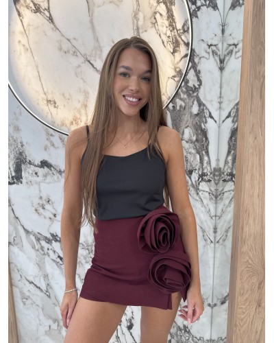 Spódnico-spodenki róże Belluci burgund