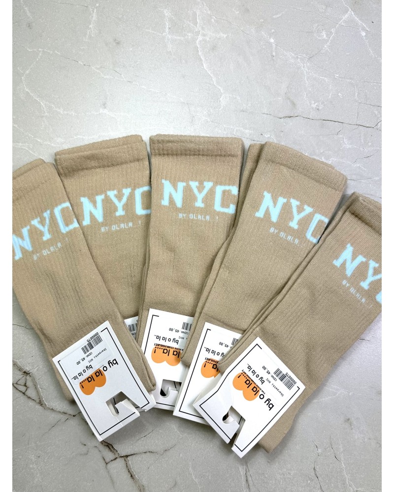 Skarpetki NYC By o la la...! beżowe