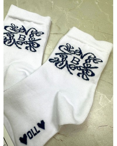 Skarpetki By o la la...! granatowe logo