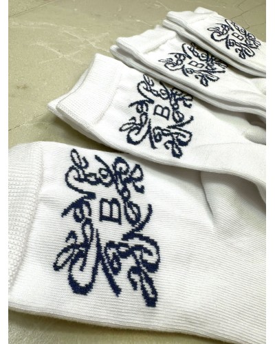 Skarpetki By o la la...! granatowe logo