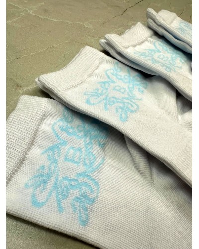 Skarpetki By o la la...! niebieskie logo