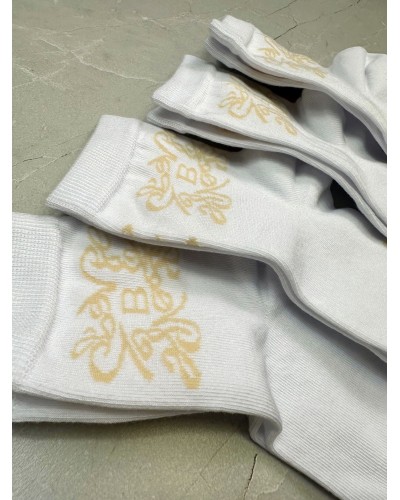 Skarpetki By o la la...! beżowe logo