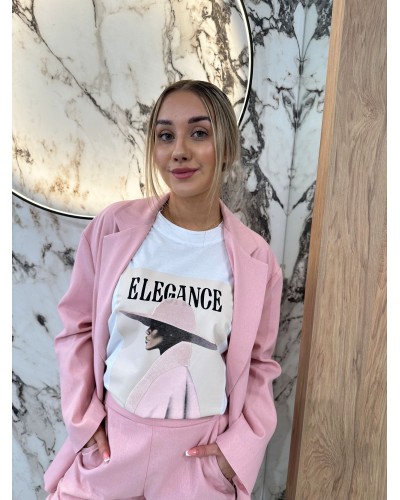 Marynarka "B" lniana By o la la...! różowa