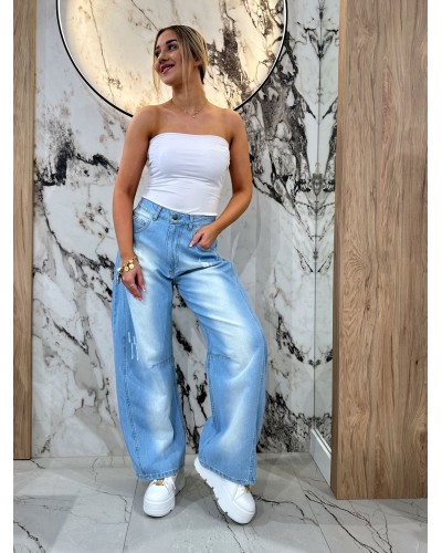 Spodnie jeansowe banany z przeszyciami By o la la...!