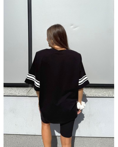 T-shirt Paris La Milla czarny z białym