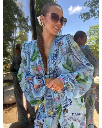 Koszula SUMMER krótka La Milla niebieska