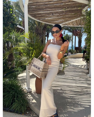 Sukienka koronkowa tuba La Milla beżowa