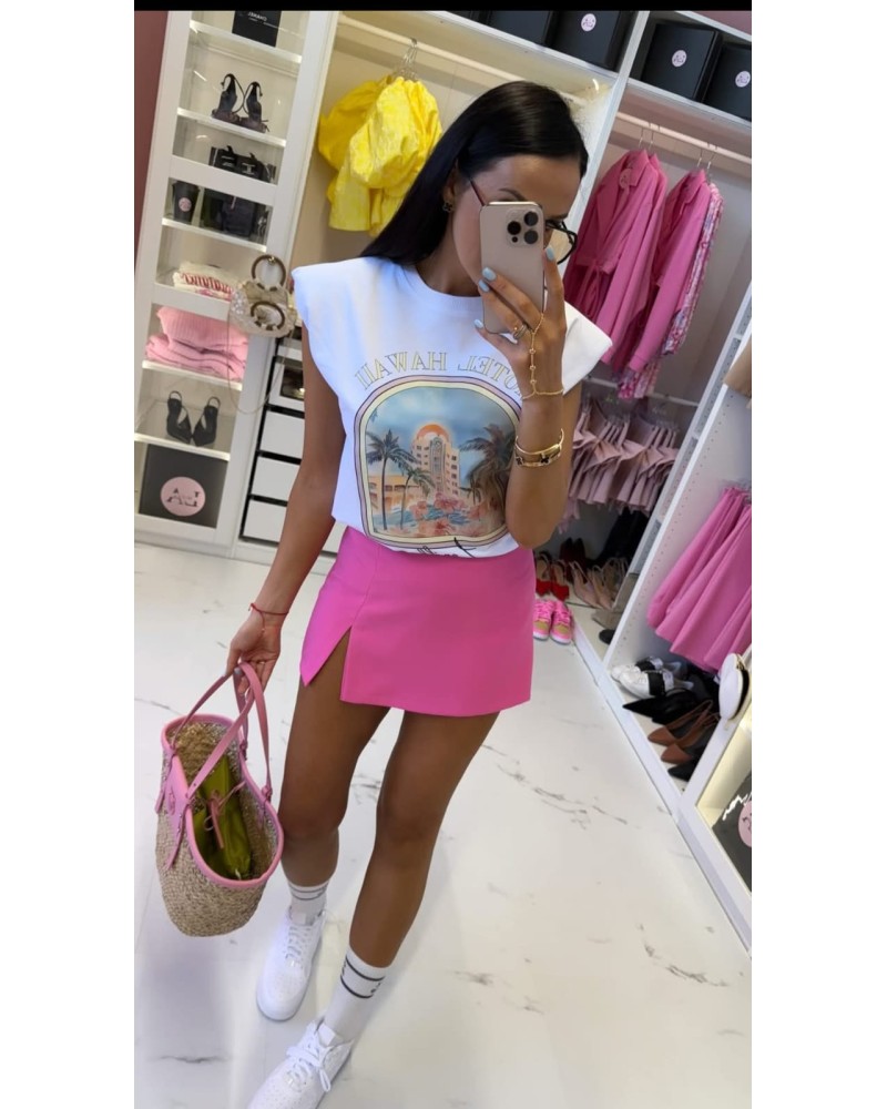 T- shirt z poduszkami HAWAII La Milla biała