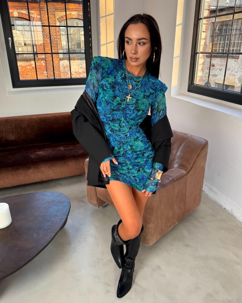 Sukienka dopasowana La Milla niebieska