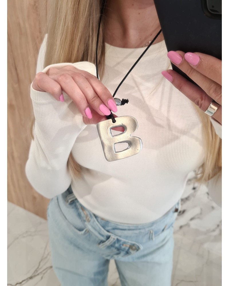 Wisior B By o la la...! srebrny