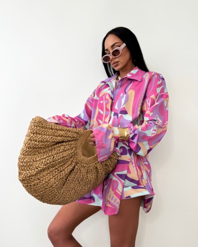 Komplet kolorowy koszula + spodenki La Milla multi kolor