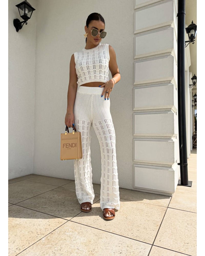 Komplet ażurowy By me ecru