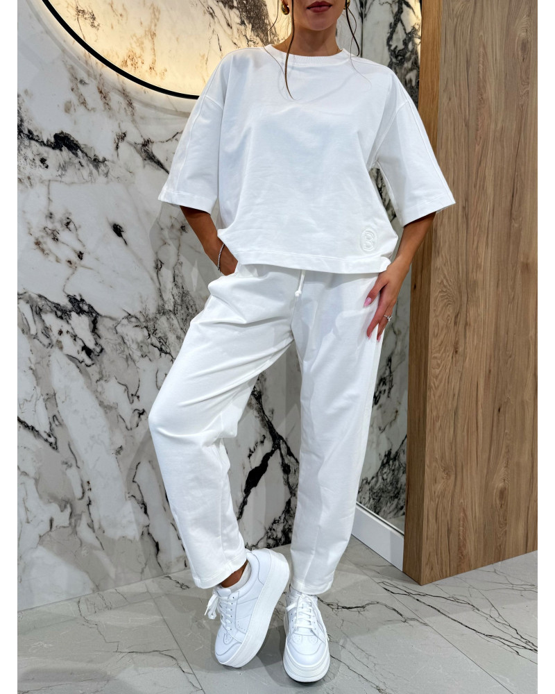 Spodnie troczki By o la la...! śmietankowe