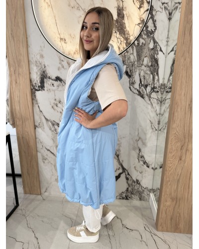 Kamizelka długa By o la la...! błękitna