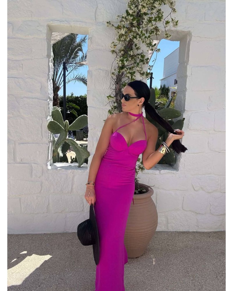 Sukienka maxi La Milla różowa