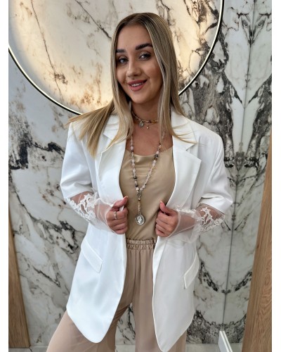 Spodnie z satynową gumką By o la la...! beżowe