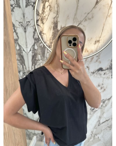 T-shirt nietoperz "B" By o la la...! czarny