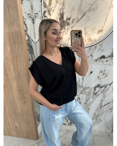 T-shirt nietoperz "B" By o la la...! czarny